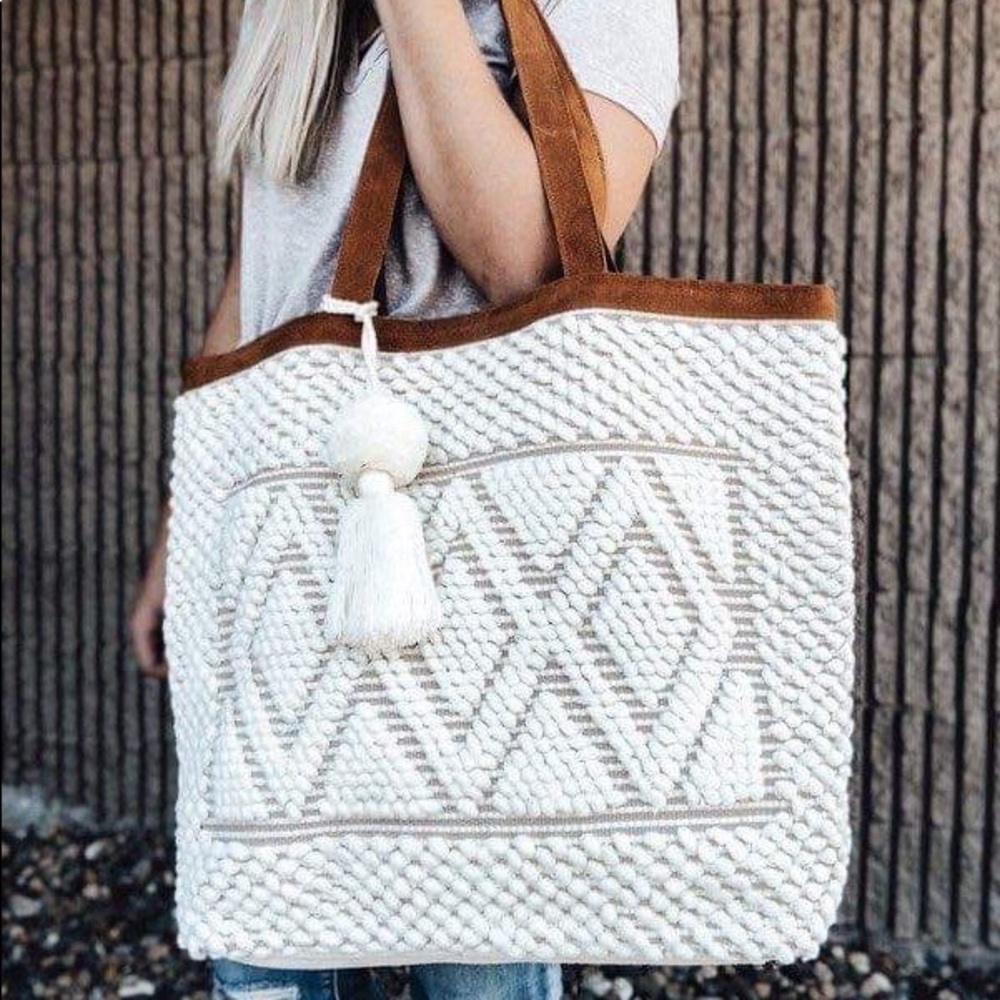 Gorgeous Boho Pom Tote